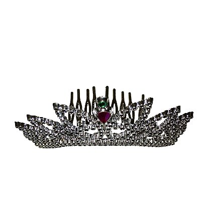 Tiara Média Coroa Pontas Prata