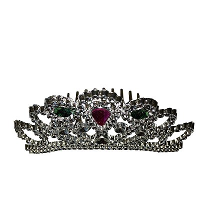 Tiara Média Coroa Curvada Prata