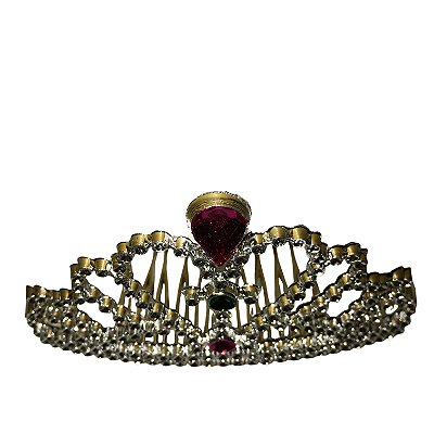 Tiara Média Coroa Gota prata