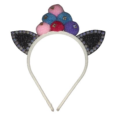 Tiara Unicórnio Pom Pom