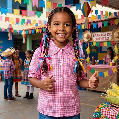 Camisa Xadrez Infantil Festa Junina Lj