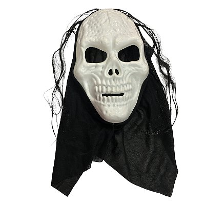 Máscara Caveira c/ Capuz e Cabelo
