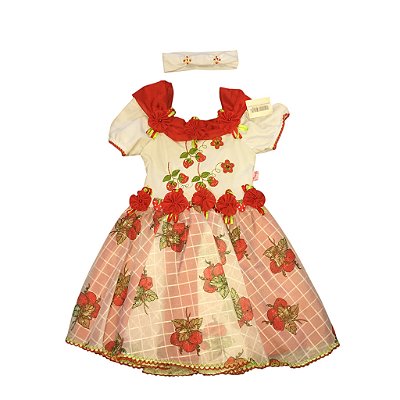 Fantasia Infantil Feminina Morangos