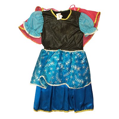 Fantasia Infantil Feminina Camponesa Gelo Glitter Lj