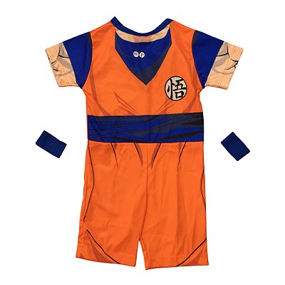 Fantasia Infantil Macacão Curto Goku (A113)