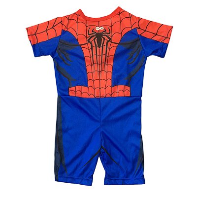 Fantasia Infantil Macacão Curto Homem Aranha (A112)