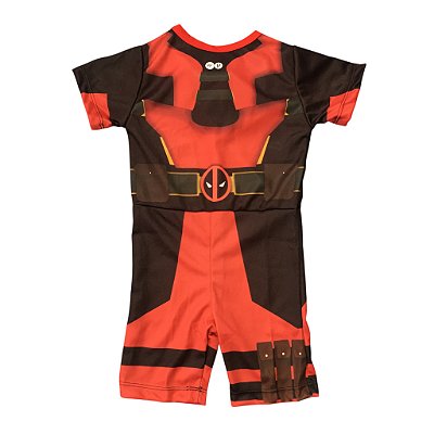 Fantasia Infantil Macacão Curto Deadpool (A111)