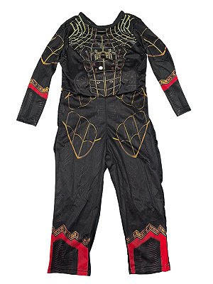 Homem Aranha Preto e Ouro Longo c/ Musculatura