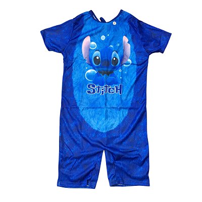 Fantasia Infantil Macacão Curto Stitch