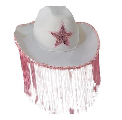 Chapéu Cowgirl Feltro c/ Franjas
