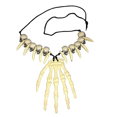 Colar Mão de Caveira e Dentes