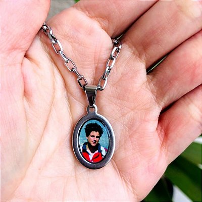 Corrente Masculina com Medalha do Beato Carlo Acutis em Aço Inox