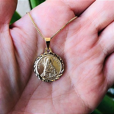 Colar com Medalha Santa Luzia