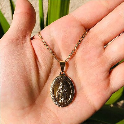 Corrente Masculina com Medalha Milagrosa Nossa Senhora das Graças