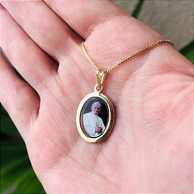 Colar com Medalha São João Paulo II