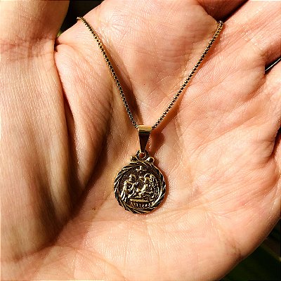 Colar Infantil com Medalha de Batismo