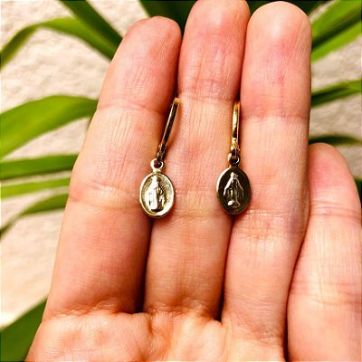 Brinco argolinha Nossa Senhora das Graças