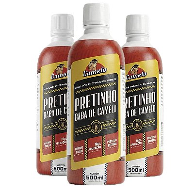 KIT 3 Pretinho Baba de Camelo de 500ml