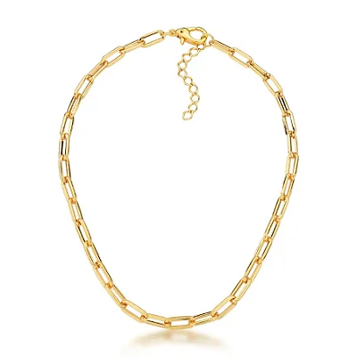 Colar Elos Finos Banhado no Ouro 18k