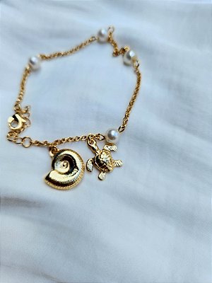 Pulseira Tartaruga e Caracol