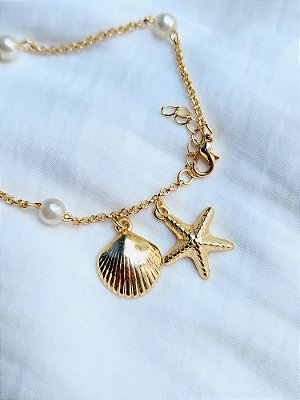 Pulseira Concha e Estrela