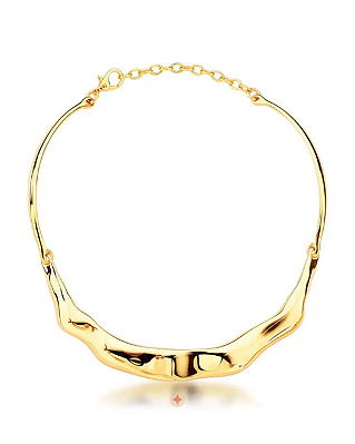 Colar Rigido Grosso Martelado