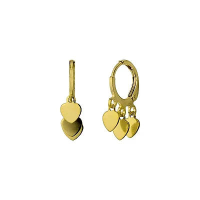 Argolinha 3 Corações Banhado a Ouro 18K