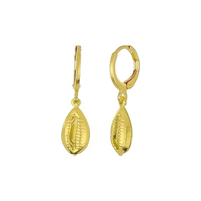 Argolinha Concha Banhado a Ouro 18K