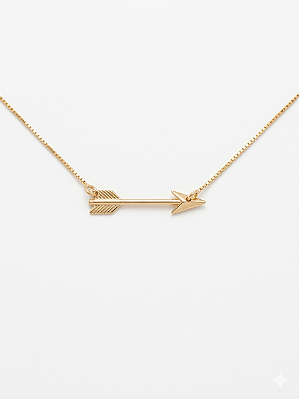 Colar Flecha Banhado a Ouro 18k