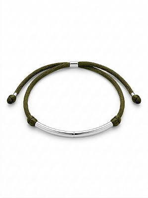 Pulseira Ajustável Canutilho Ródio Branco