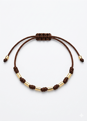 Pulseira Nós Rabo de Rato Dourado