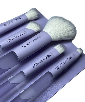 Kit de pincéis essenciais olhos & rosto - Miss Frandy