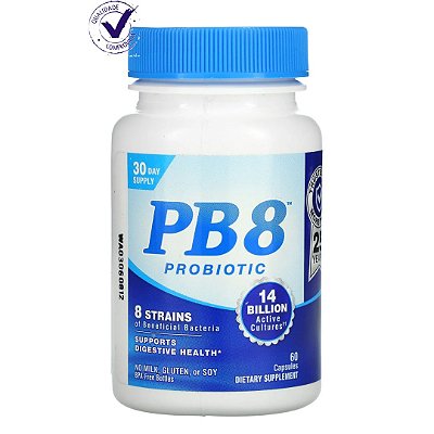 Pb8 Probiótico 14 Bilhões Digestive - Nutrition Now 60 Caps