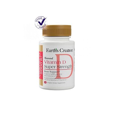 Vitamina D 5000 Ui Alta Potência Earths Creation 100softgels