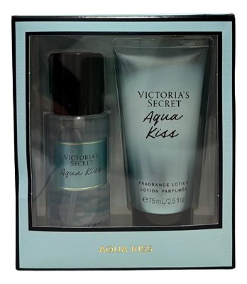 Kit Victoria's Secret Aqua Kiss - Body Splash + Body Lotion