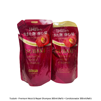 Tsubaki - Premium Moist & Repair Shampoo 300ml (Refil) + Condicionador 300ml (Refil)