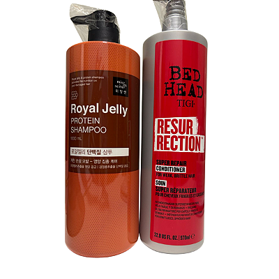 Kit Shampoo Royal Jelly 1 litro + Bed Head  Condicionador 900 ml
