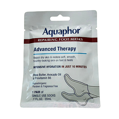 Máscaras Reparadoras para os Pés, 1 Par, 20 ml (0,7 fl oz) Aquaphor