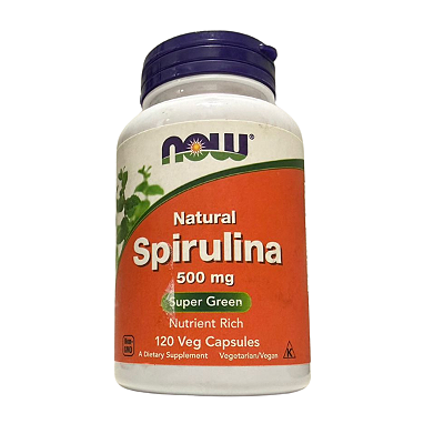 Espirulina Natural, 500 mg, 120 Cápsulas Vegetais - NOW Foods