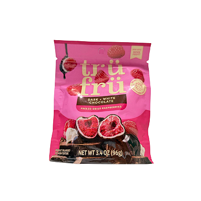 Tru Fru, Framboesas Liofilizadas, Chocolate Amargo + Branco, 96 g (3,4 oz)