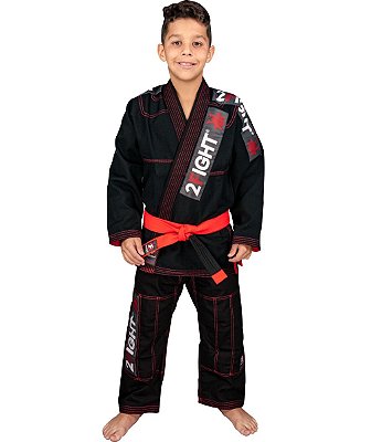 Kimono BJJ INFANTIL - linha Super Trancadinho cor Preto