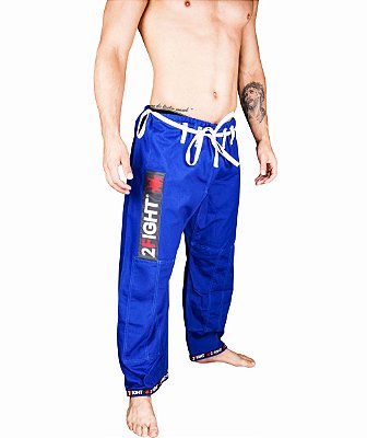 Calças BJJ de BRIM cor azul - linha SUPER