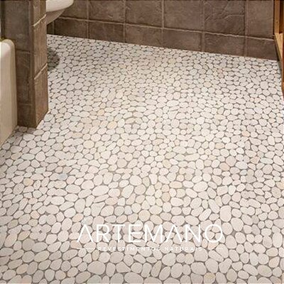 Seixo Flat Telado Branco 30x30 (Venda por m2)