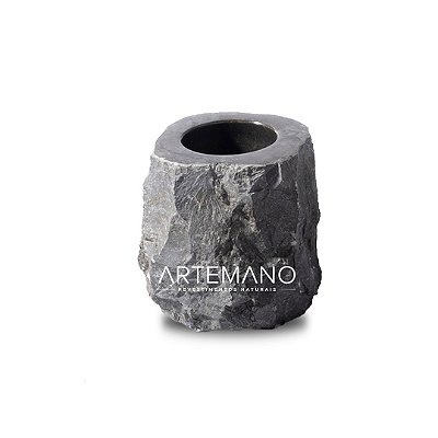 Porta-utensílios de Mármore Vulcânico Black