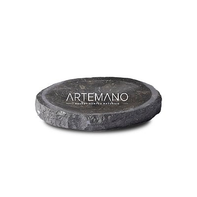 Saboneteira Flat de Mármore Vulcânico Black