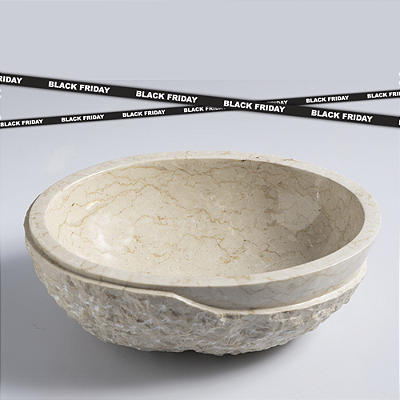 Cuba de Mármore Vulcânico Cream Athenas