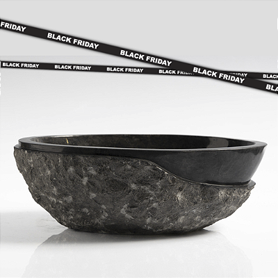 Cuba de Mármore Vulcânico Black Athenas