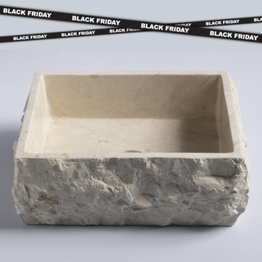 Cuba de Mármore Vulcânico Cream Retangular S