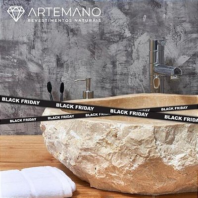 Cuba de Mármore Vulcânico Cream Square Tavarua M