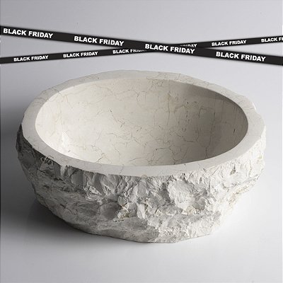 Cuba de Mármore Vulcânico Cream Oval